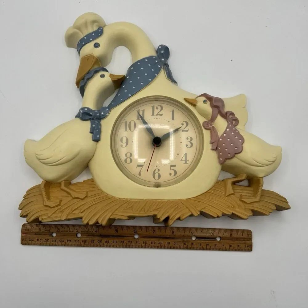 Vtg Burwood Mother Goose Wall Clock